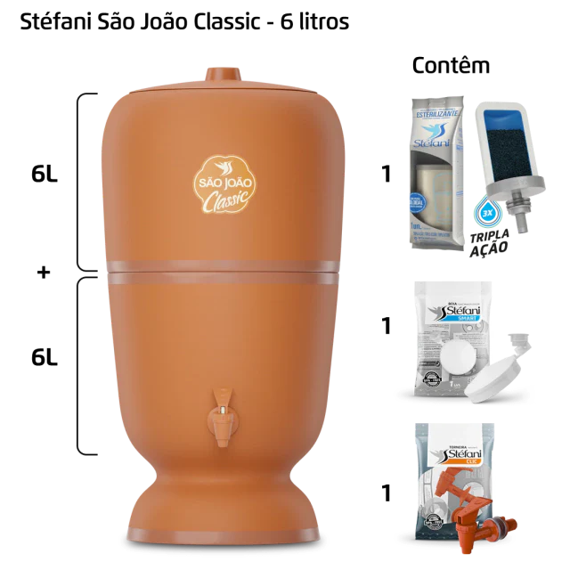 Filtro São João Classic - 6 litros - 1 vela - 1 boia