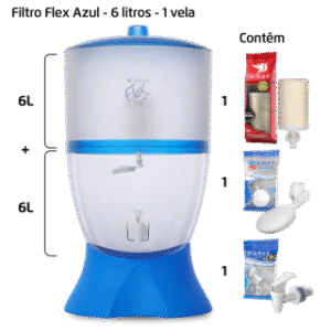 Filtro Flex - 6 litros - 1 vela - Azul