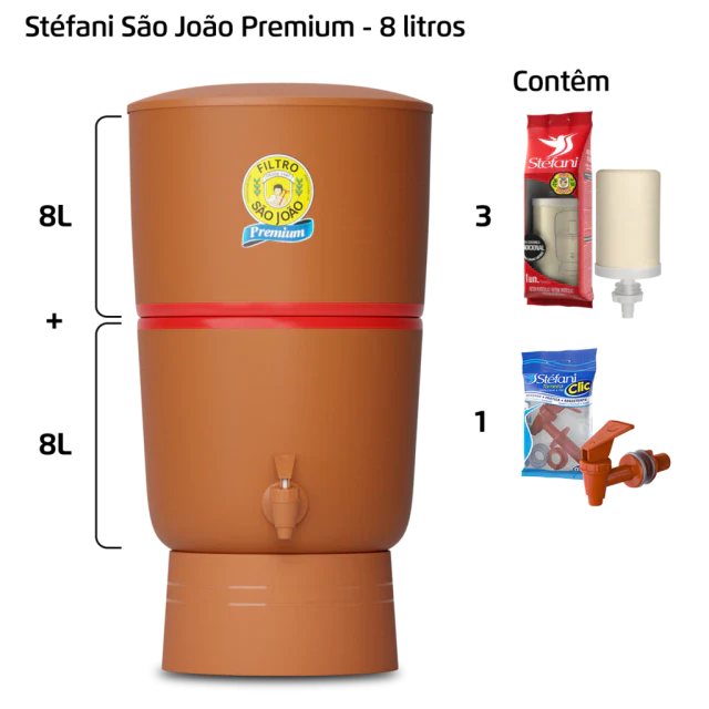 Filtro Premium - 8 litros - 3 velas